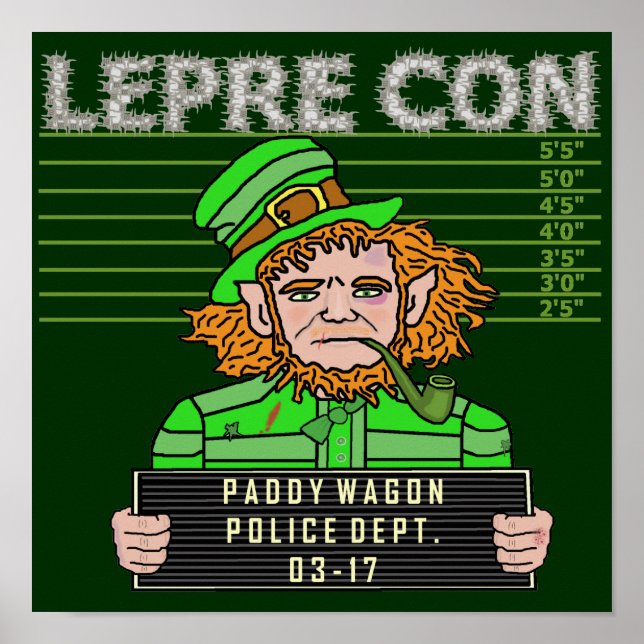 Leprechaun Leprecon Mugshot Poster (Framsidan)