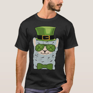 Leprechaun Llama Head Alpaca St patricks day Anima T Shirt