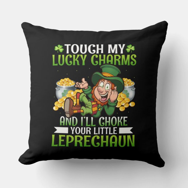 Leprechaun Lucky Charms St Patrick's Day Kudde (Framsida)