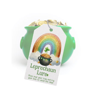 Leprechaun Lure, St patricks day Fällagn Presentetikett
