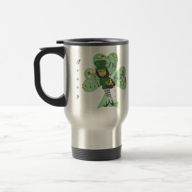 Leprechaun "Lycklig St. Patrick's Day" Resemugg (Vänster)