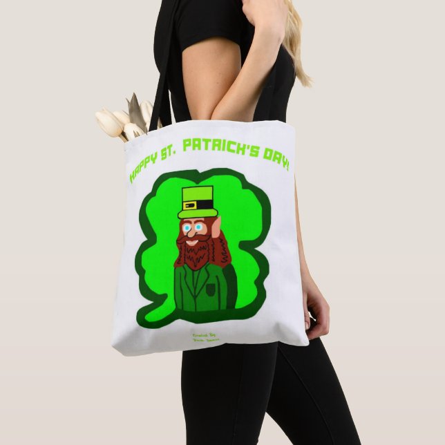 Leprechaun Magic All-over-Print Tote Bag Tygkasse (Närbild)