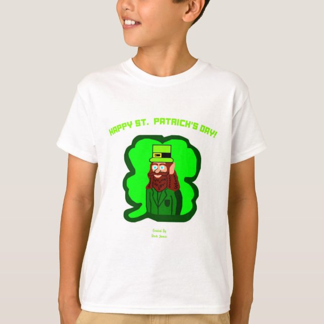 Leprechaun Magic Boys White Basic T Shirt (Framsida)