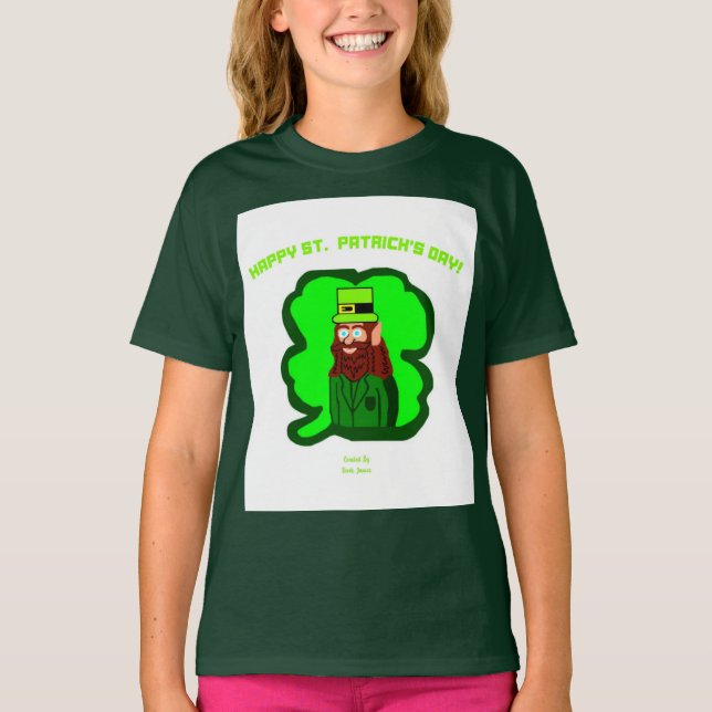 Leprechaun Magic Girls Deep Forest T Shirt (Framsida)