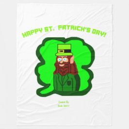 Leprechaun Magic Large Flebit Blanket Fleecefilt