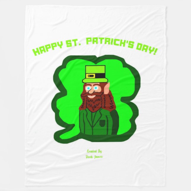 Leprechaun Magic Large Flebit Blanket Fleecefilt (Framsidan)