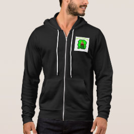 Leprechaun Magic Manar Black Fullt-Zip Hoodie T Shirt