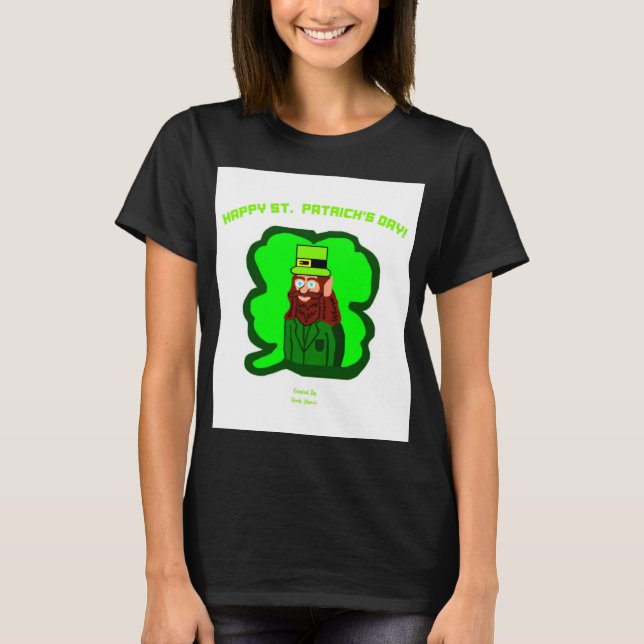Leprechaun Magic Women's Black Basic T Shirt (Framsida)