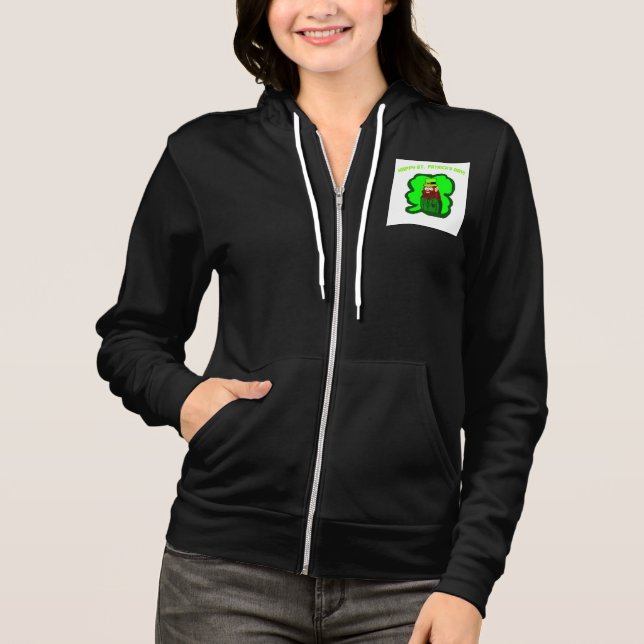 Leprechaun Magic Women's Fullt-Zip Hoodie T Shirt (Framsida)
