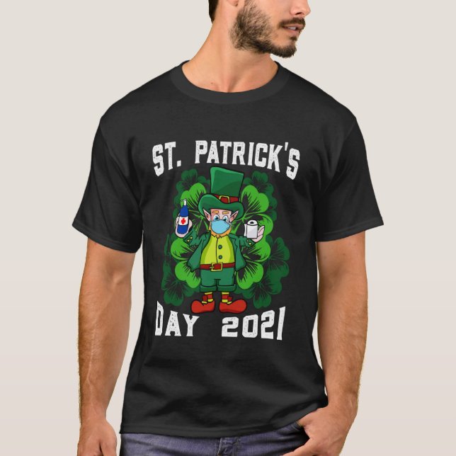 Leprechaun-mask Toalettpapper St Patricks Day Kara T Shirt (Framsida)