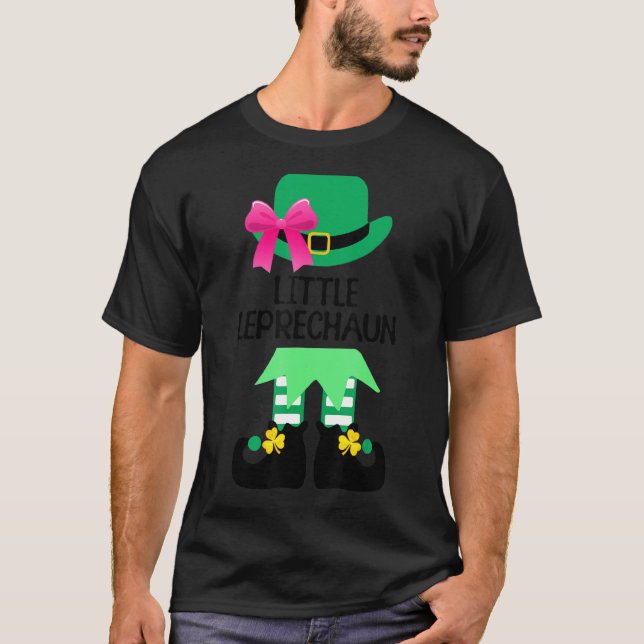 Leprechaun med Bow St patricks day Kids T Shirt (Framsida)