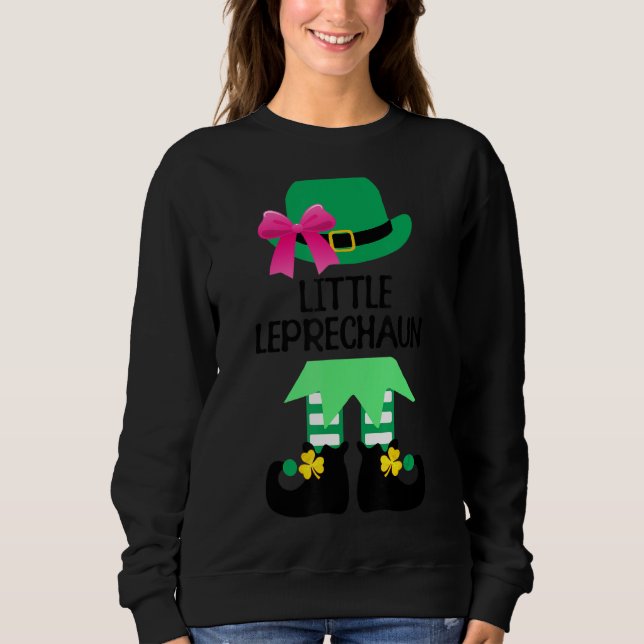 Leprechaun med Bow St patricks day Kids T Shirt (Framsida)