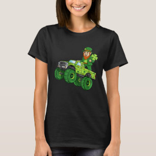 Leprechaun Monster Lastbil Lucky Boys Kids St Patr T Shirt