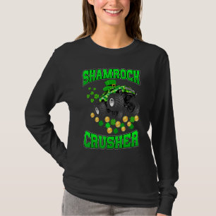 Leprechaun Monster Lastbil Shamrock Crusher St Pat T Shirt