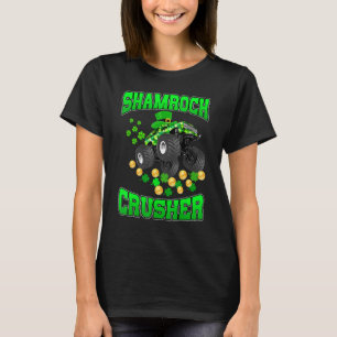 Leprechaun Monster Lastbil Shamrock Crusher St Pat T Shirt