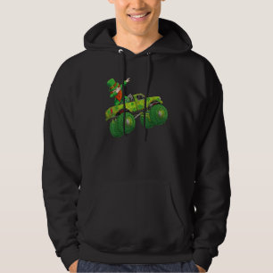 Leprechaun Monster Lastbil St patricks day Lucky B Hoodie