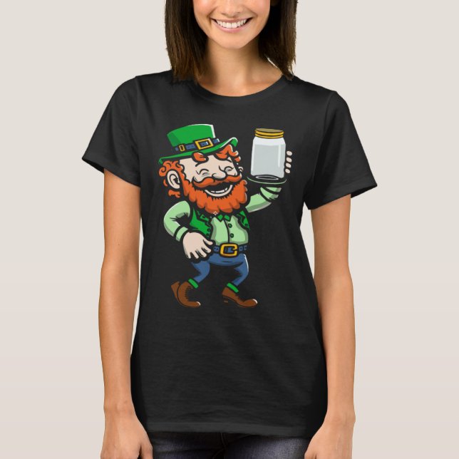 Leprechaun Moonshine Jar St Paddys Day Happy St Pa T Shirt (Framsida)