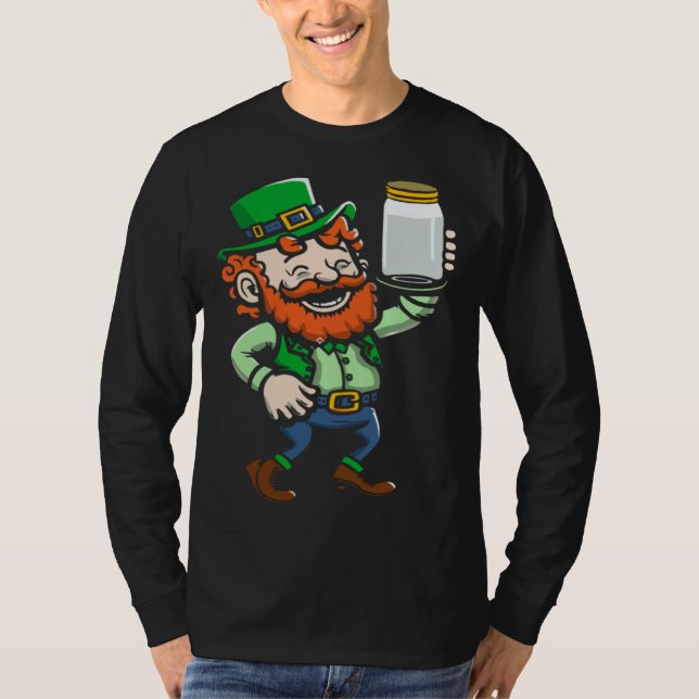 Leprechaun Moonshine Jar St Paddys Day Happy St Pa T Shirt (Framsida)