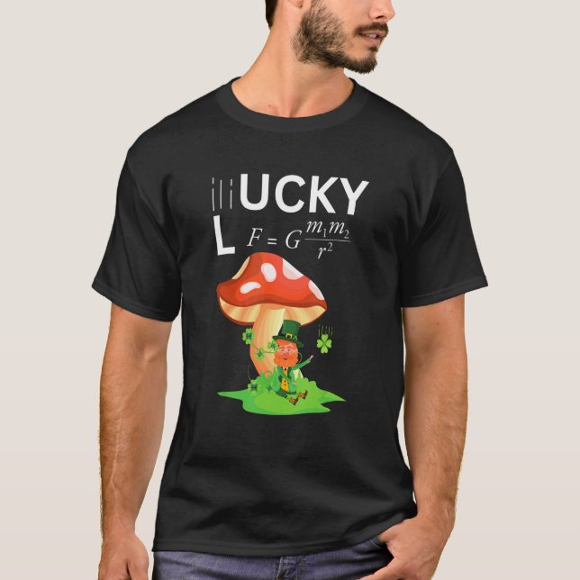 Leprechaun Newtons tyngdlag fysiklärare & T Shirt (Framsida)