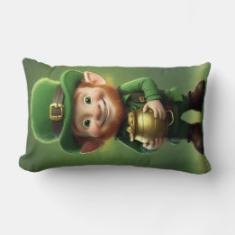 Leprechaun och Pot of Guld Lumbar Pillow Lumbarkudde