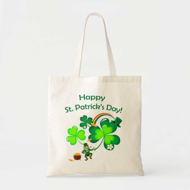 Leprechaun och Shamrock Tygkasse (Framsidan)
