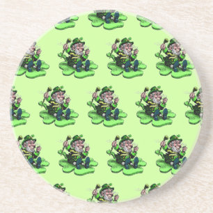 Leprechaun på Shamrock Sandstone Underlägg