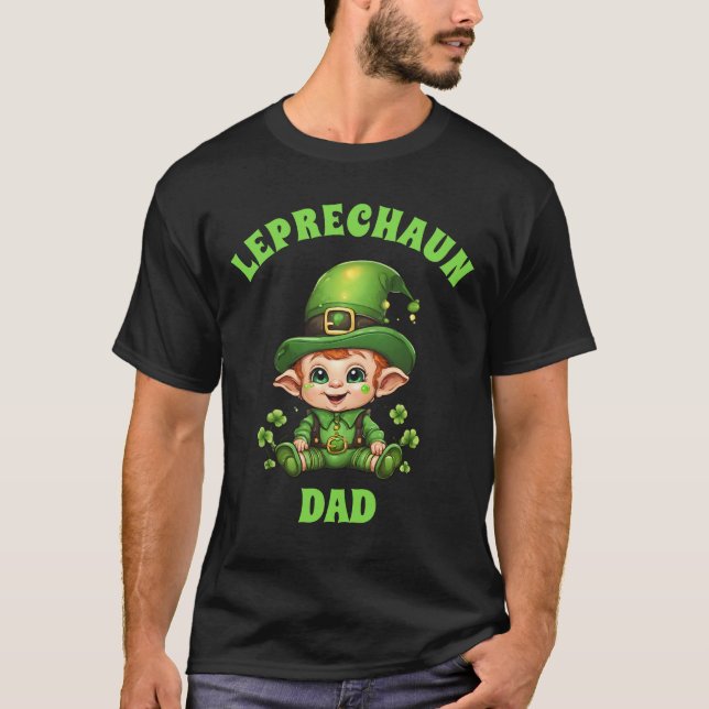 Leprechaun Pappa Cute Baby Leprechaun T Shirt (Framsida)