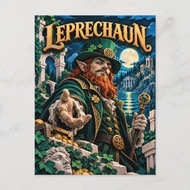 Leprechaun, Pappersklippsmonster Vykort (Framsida)