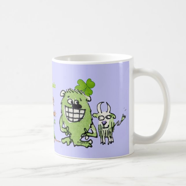 Leprechaun Parad Tecknads Funny Mug Kaffemugg (Höger)