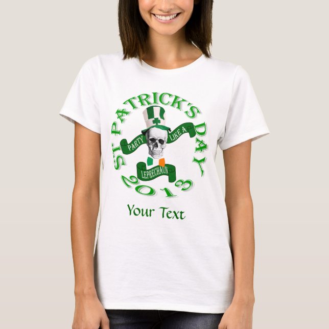 Leprechaun party St patrick's day Tee Shirt (Framsida)