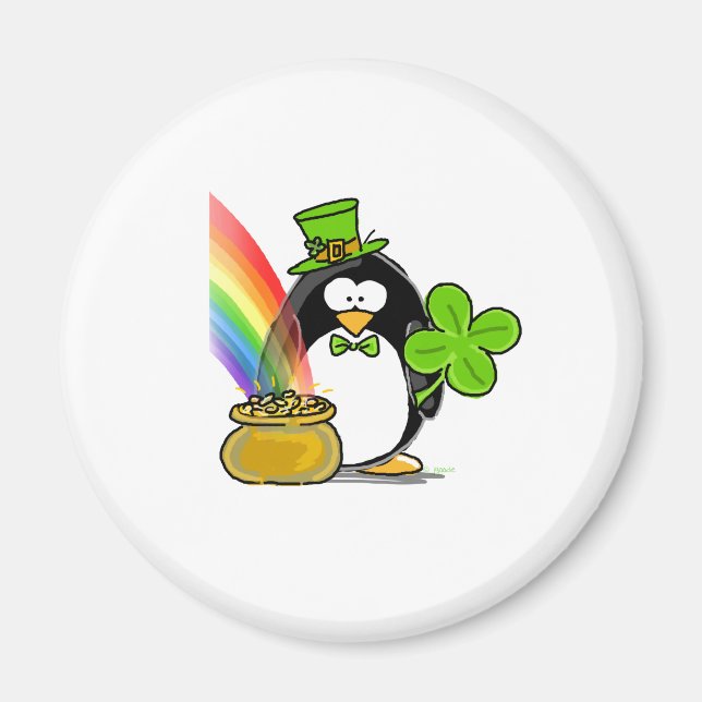 Leprechaun Penguin Magnet (Framsidan)