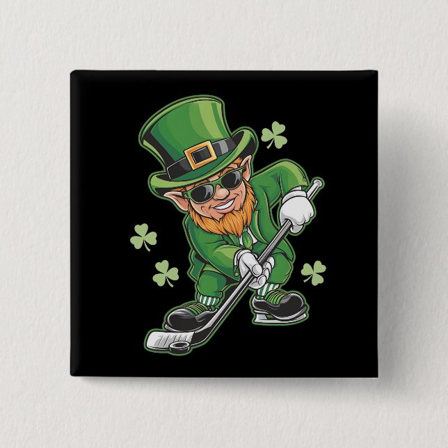 Leprechaun Played Hockey St patrick's day Irish Knapp (Framsida)