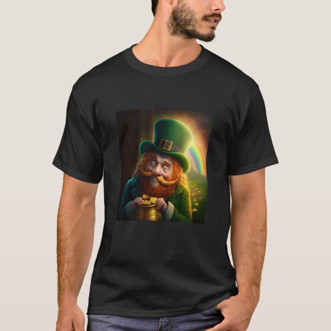 Leprechaun Pot of Gold Rainbow St Patrick's Day Lu T Shirt (Framsida)