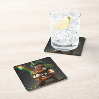 Leprechaun Pot Of Gold  Underlägg Papper Kvadrat