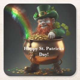 Leprechaun Pot Of Gold  Underlägg Papper Kvadrat