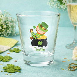 Leprechaun Pot of Guld Lycklig St. Patrick's Day