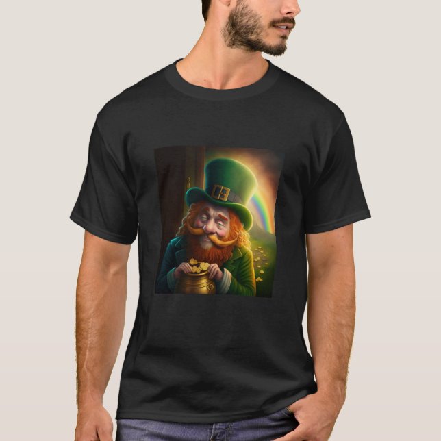 Leprechaun Pot of Guld Rainbow St patrick's day Lu T Shirt (Framsida)