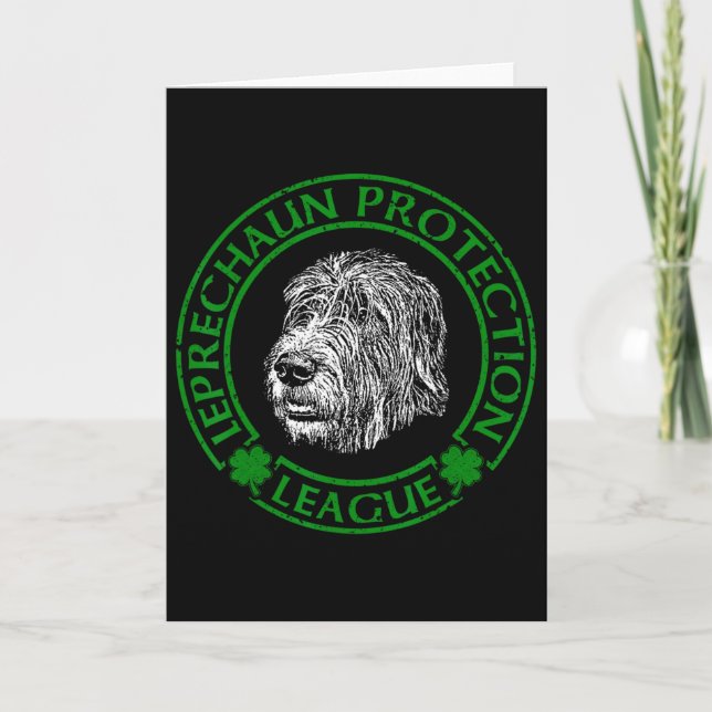 Leprechaun Protection League Irish Wolfhound  Kort (Framsida)