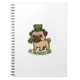 Leprechaun Pug St.Patrick's Day Anteckningsbok