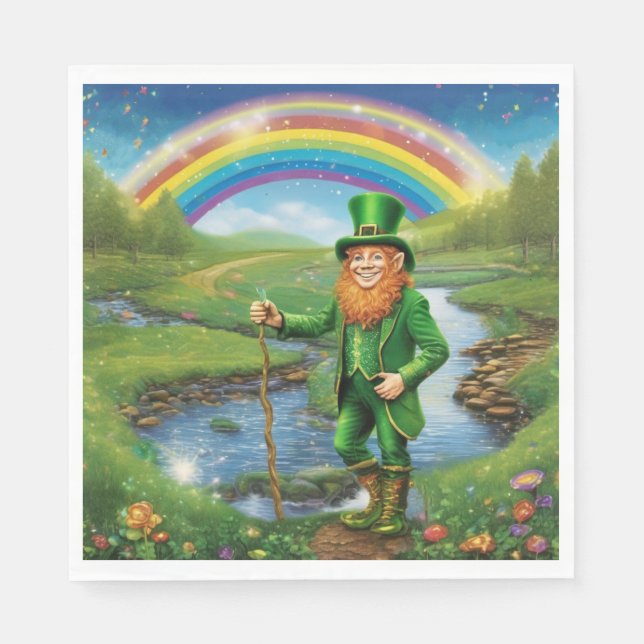 Leprechaun Rainbow Pappersservett (Framsidan)
