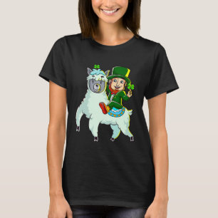 Leprechaun Riding Llama Shirt Funny St Patricks Da T