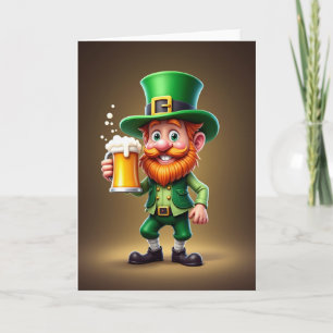 Leprechaun Rolig Irisk Kort