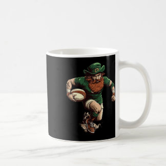 Leprechaun Rugby Rolig Rugby Spelare St Patricks D Kaffemugg