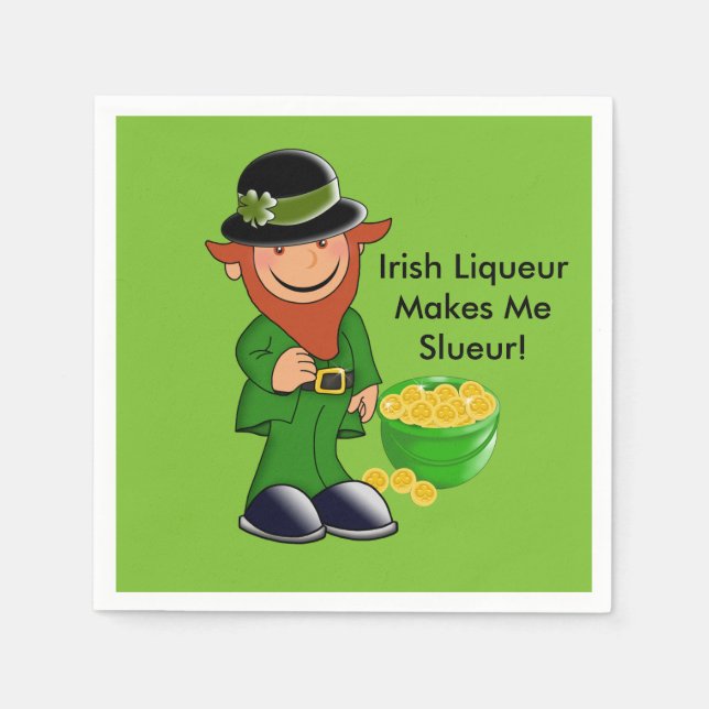 Leprechaun, S:t Patrick Day Pappra Napkins Pappersservett (Framsidan)