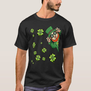 Leprechaun Saint Patricks Day Boys Kids Women Iris T Shirt