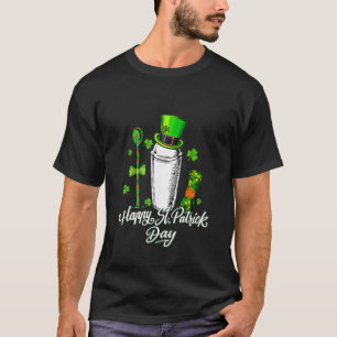 Leprechaun Shamrock Bartender Lycklig St Patrick's T Shirt
