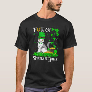 Leprechaun Shamrock Löv Scottish Fold Cat St. Pat T Shirt