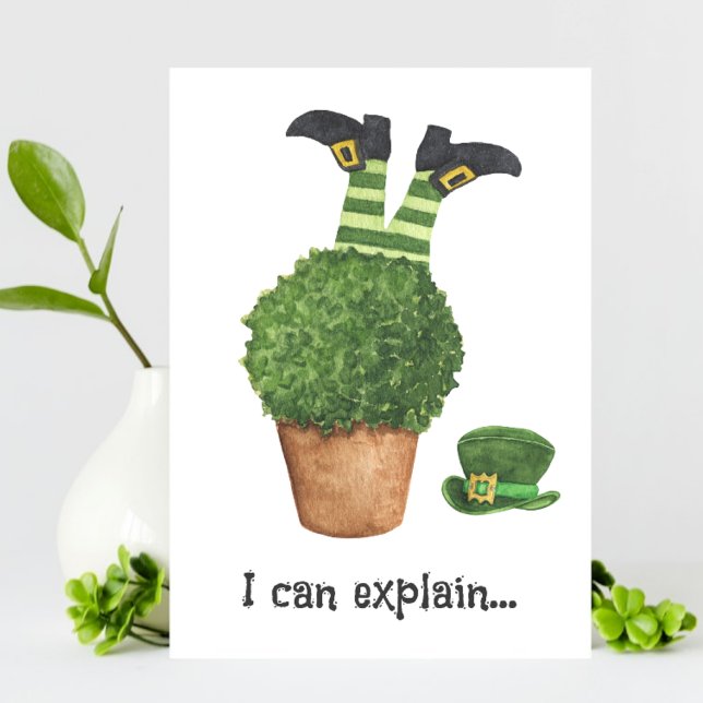 Leprechaun Shenanigans Funny St patricks day Card Meddelande (Skapare uppladdad)