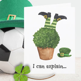 Leprechaun Shenanigans Funny St patricks day Card Meddelande