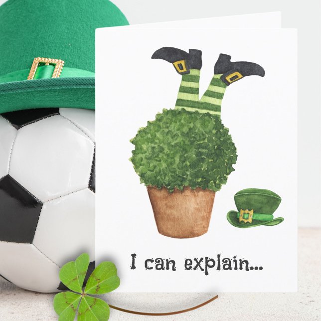 Leprechaun Shenanigans Funny St patricks day Card Meddelande (Skapare uppladdad)